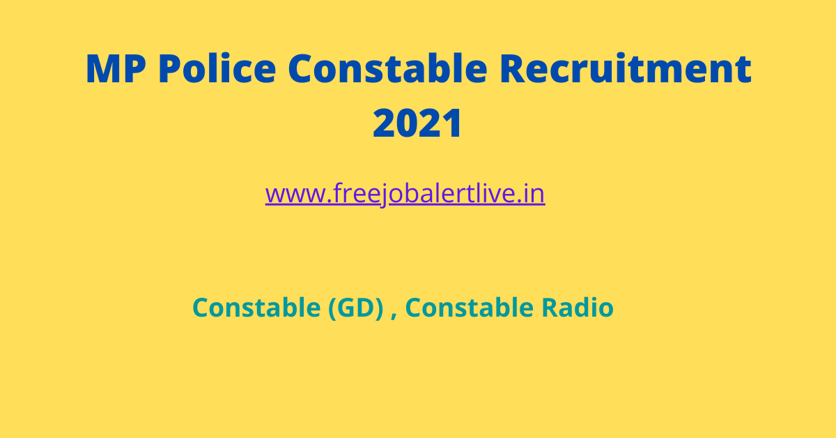 mp police constable recruitment 2021