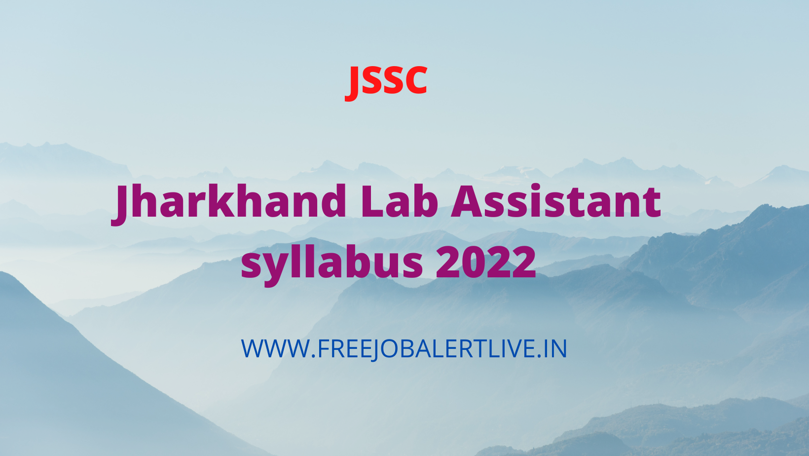 Jharkhand Lab Assistant syllabus 2022
