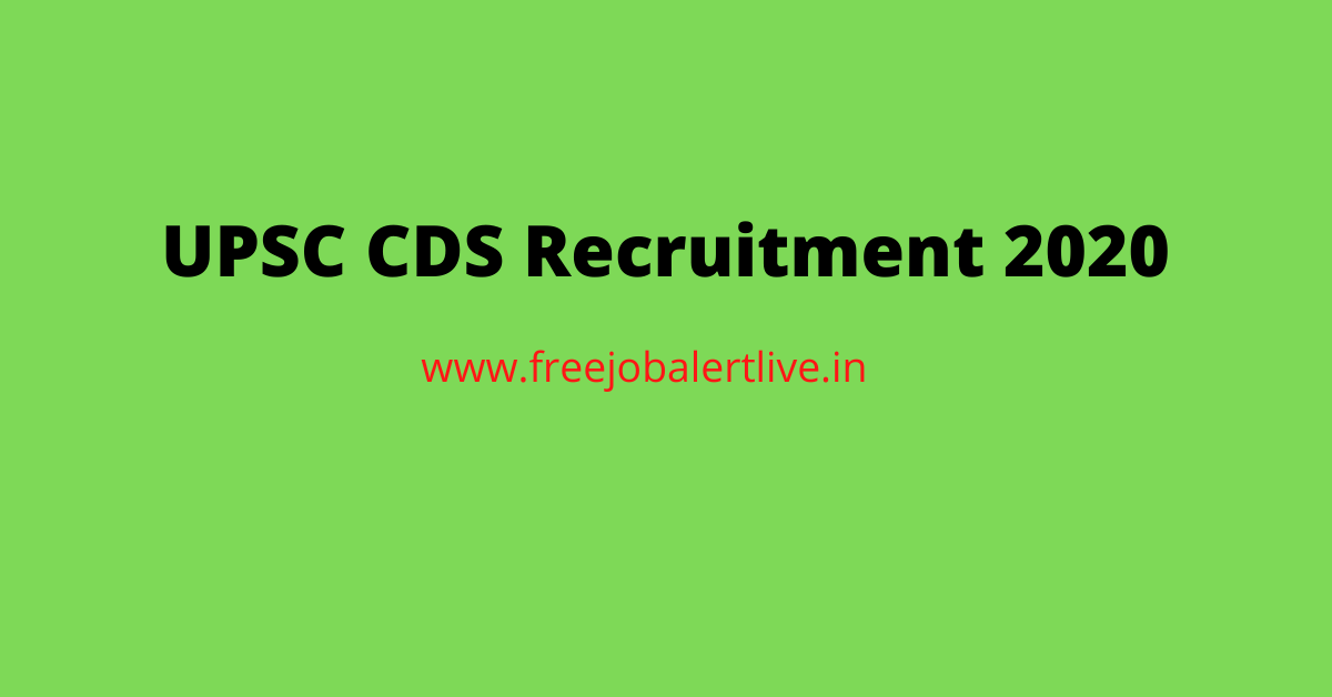 upsc cds recruitment 2020