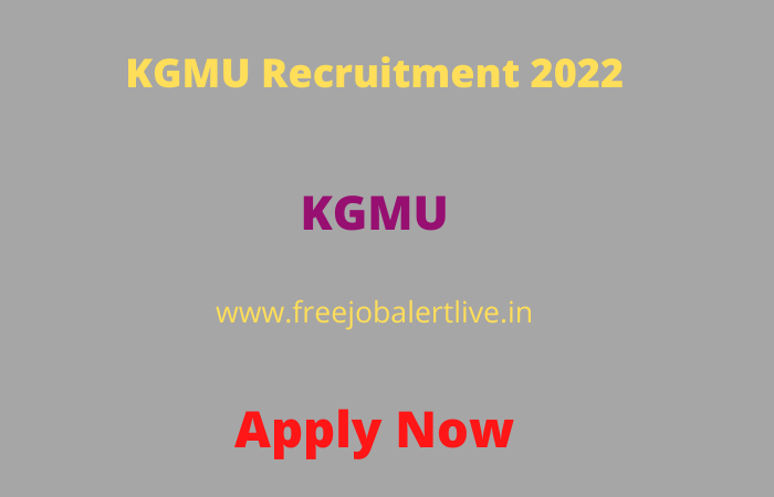 kgmu recruitment 2022
